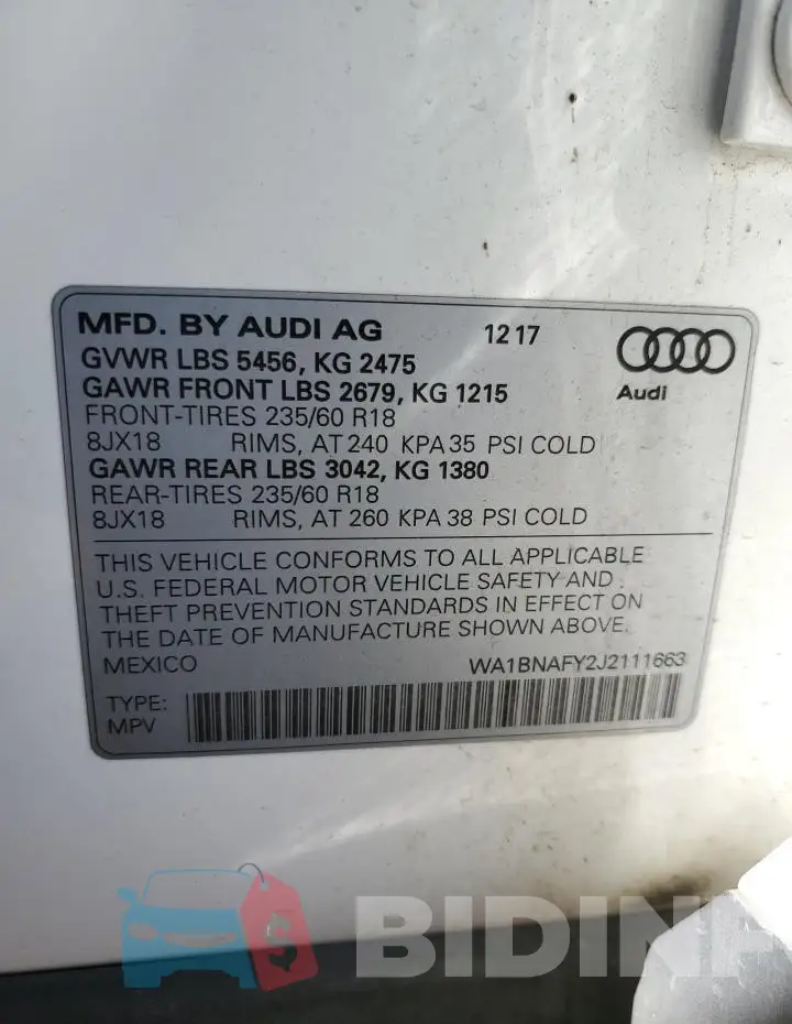 WA1BNAFY2J2111663 Photo# 13