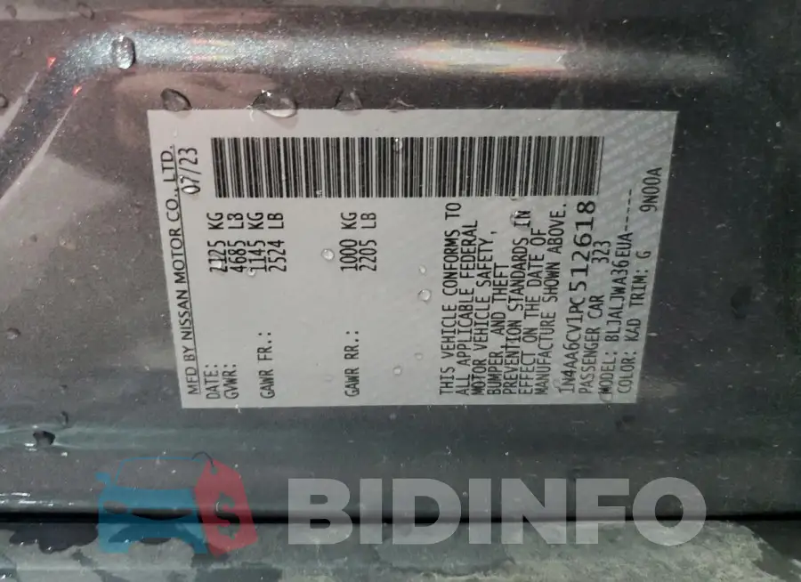 1N4AA6CV1PC512618 Photo# 12