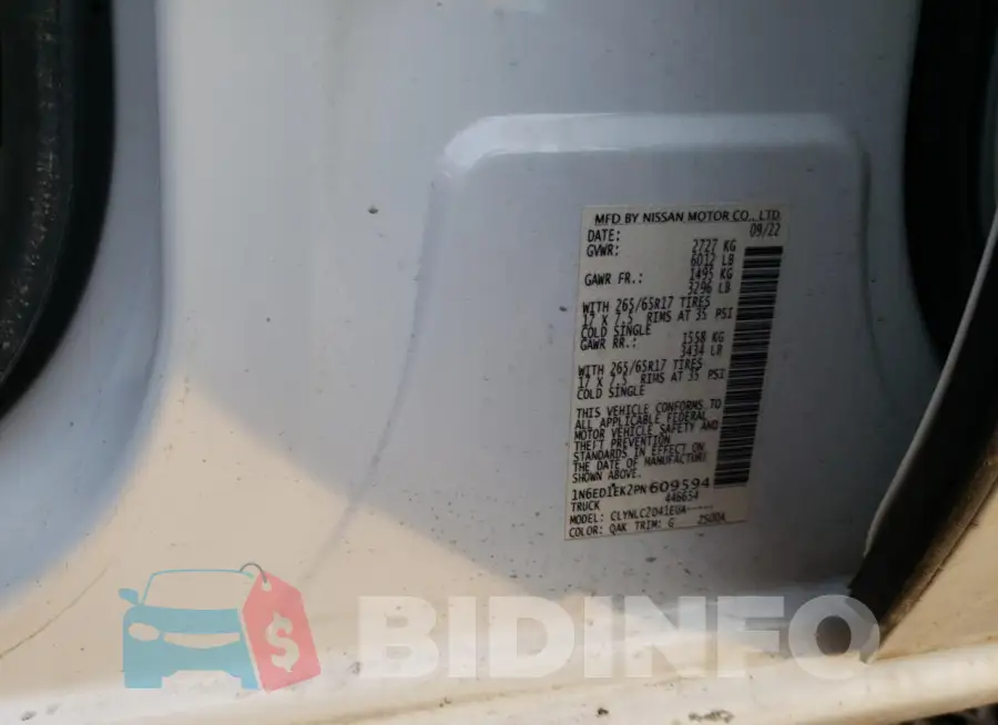 1N6ED1EK2PN609594 Photo# 12