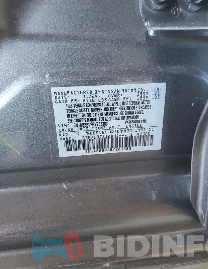 3N1AB8BV2RY283383 Photo# 13