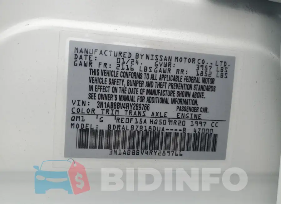 3N1AB8BV4RY289766 Photo# 12
