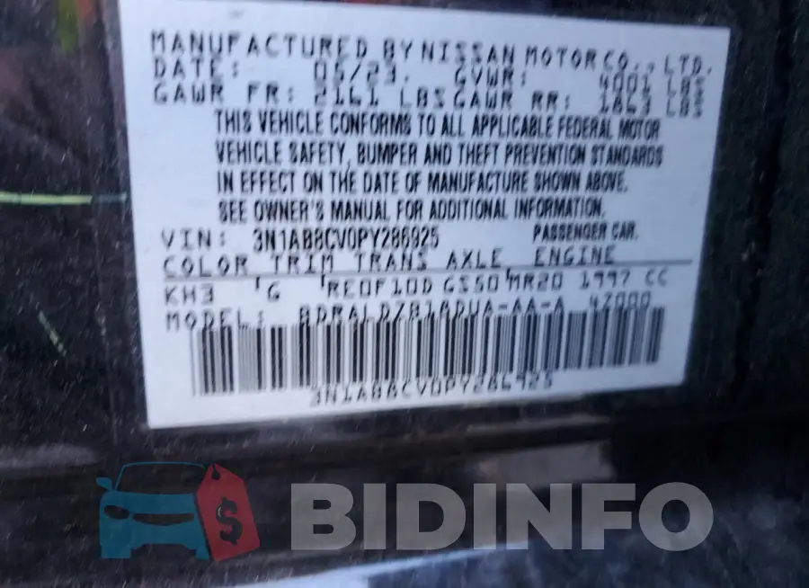 3N1AB8CV0PY286925 Photo# 12