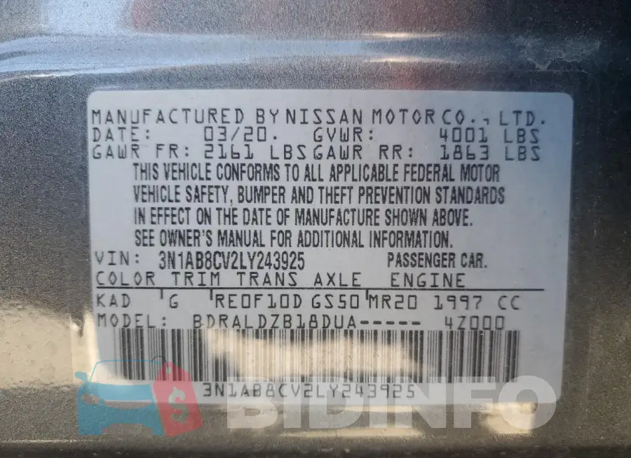 3N1AB8CV2LY243925 Photo# 12