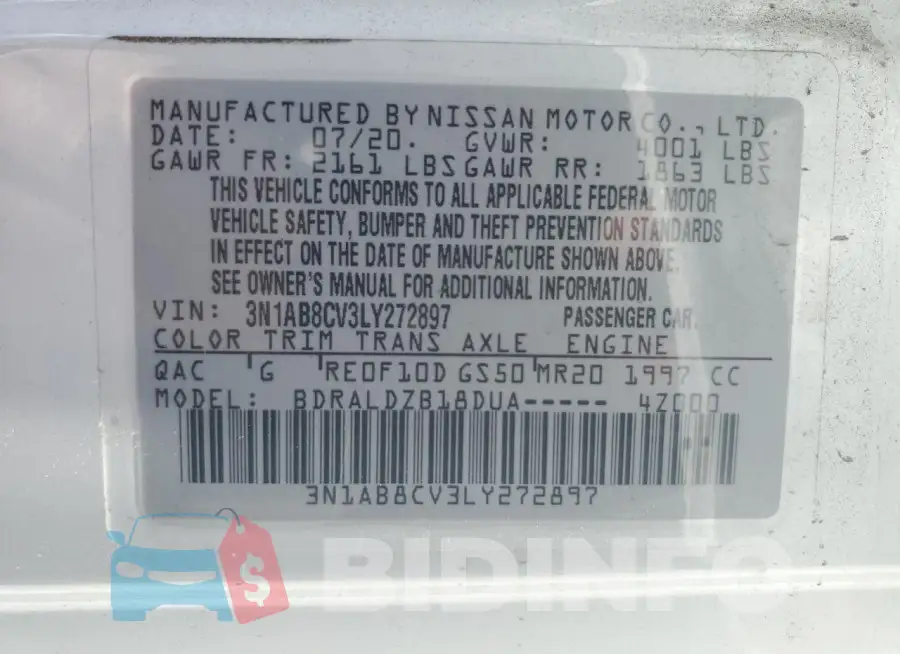 3N1AB8CV3LY272897 Photo# 12