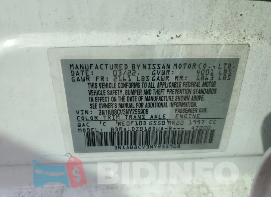 3N1AB8CV3NY255908 Photo# 12