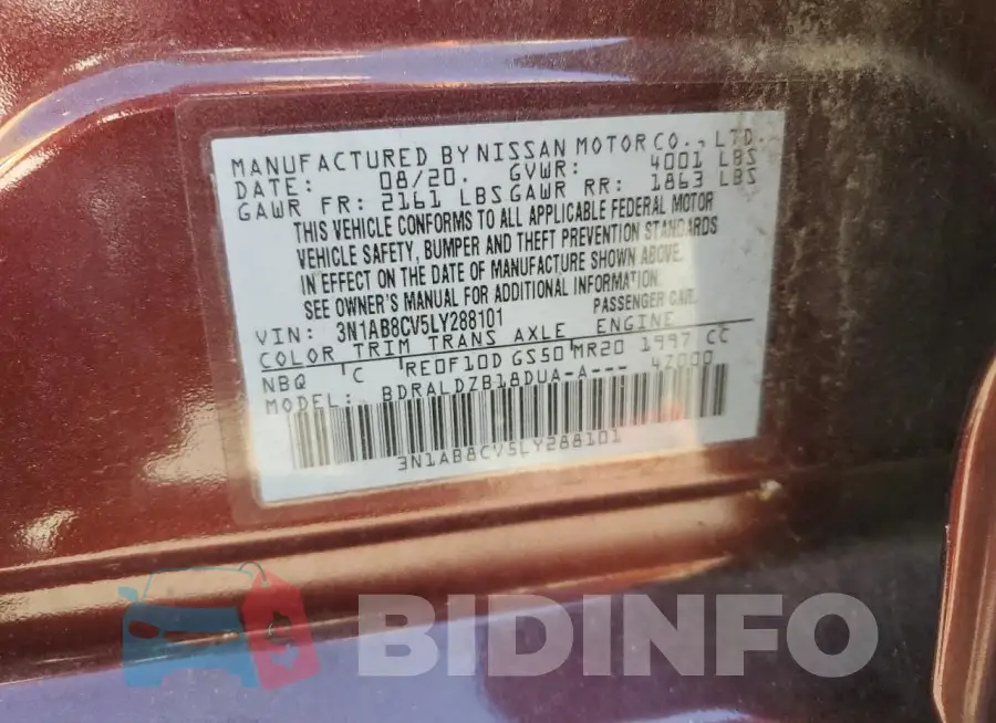 3N1AB8CV5LY288101 Photo# 12