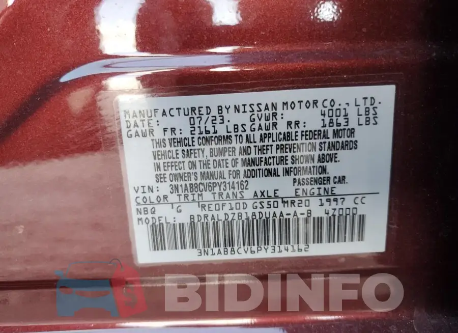 3N1AB8CV6PY314162 Photo# 12