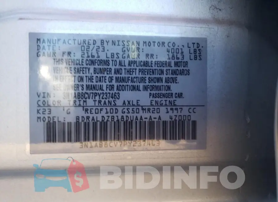 3N1AB8CV7PY237463 Photo# 13