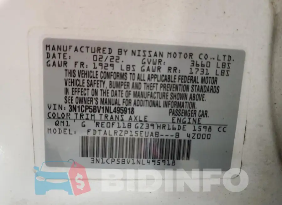 3N1CP5BV1NL495918 Photo# 13