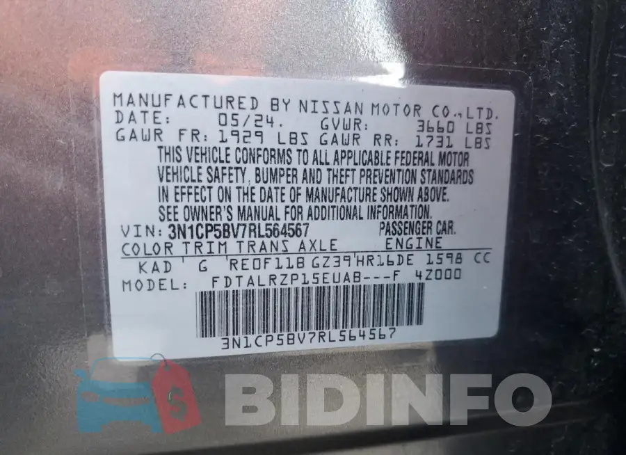3N1CP5BV7RL564567 Photo# 12