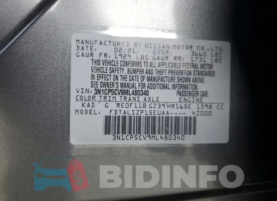 3N1CP5CV9ML480340 Photo# 14