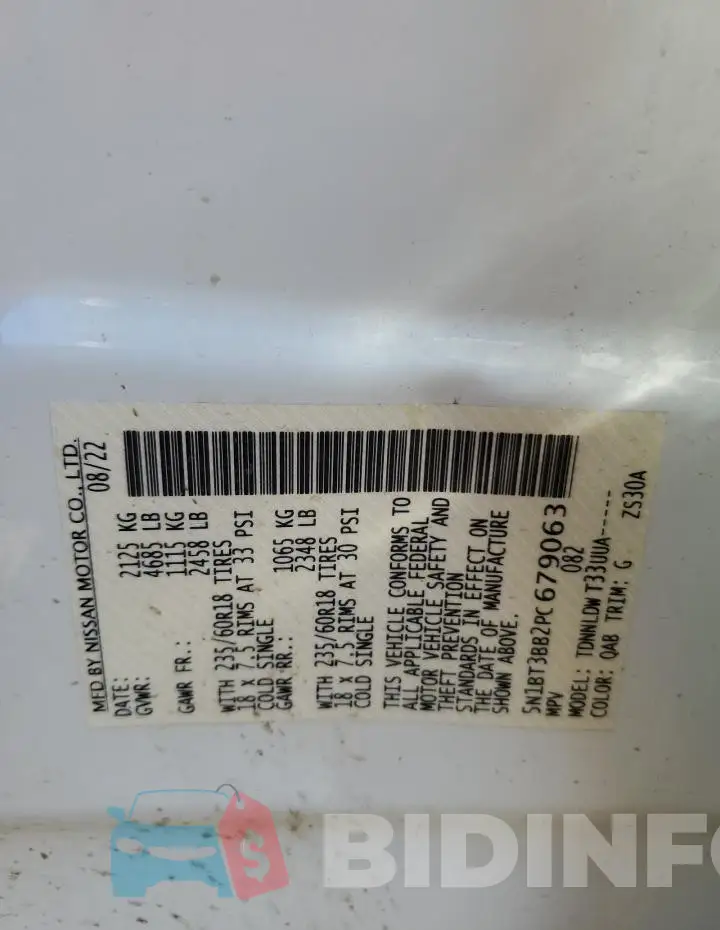 5N1BT3BB2PC679063 Photo# 14