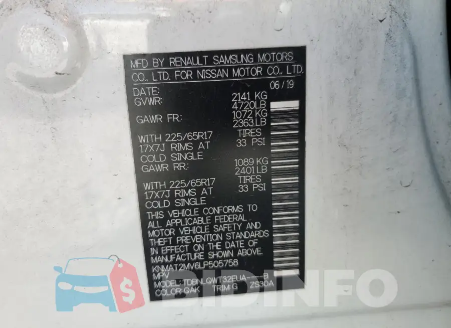 KNMAT2MV6LP505758 Photo# 14
