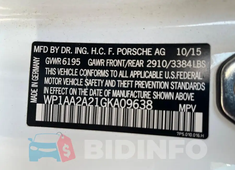 WP1AA2A21GKA09638 Photo# 10