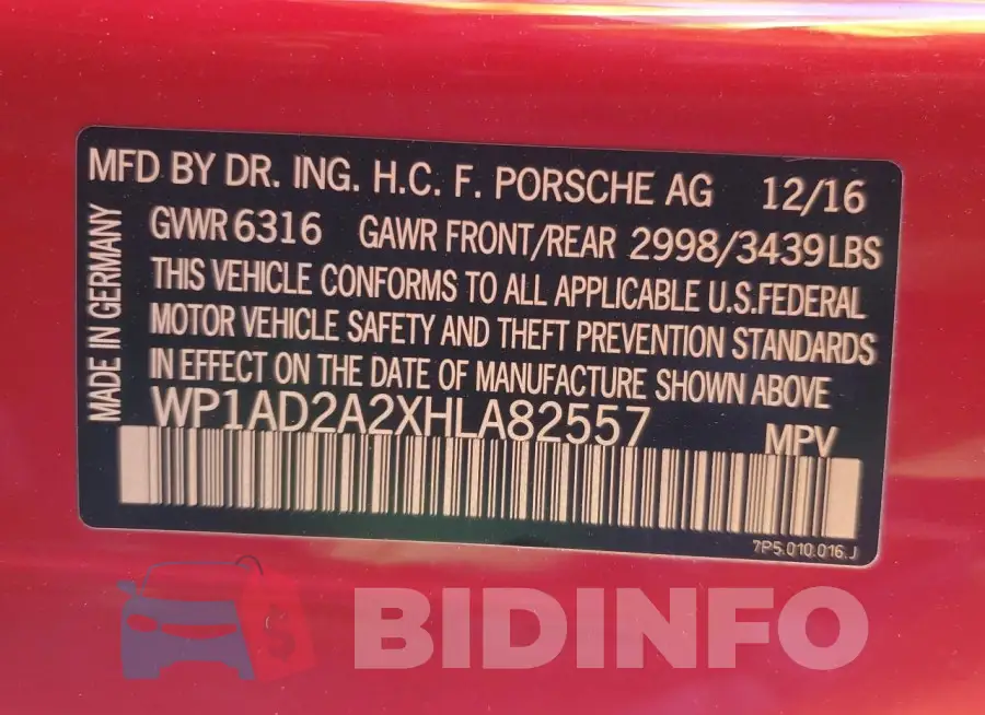 WP1AD2A2XHLA82557 Photo# 13