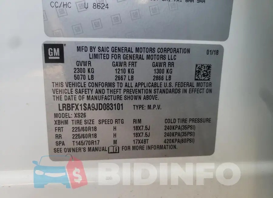 LRBFX1SA9JD083101 Photo# 13