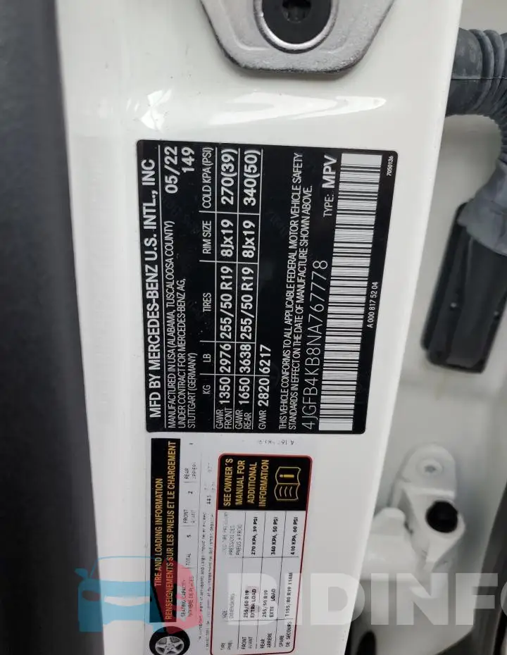 4JGFB4KB8NA767778 Photo# 13