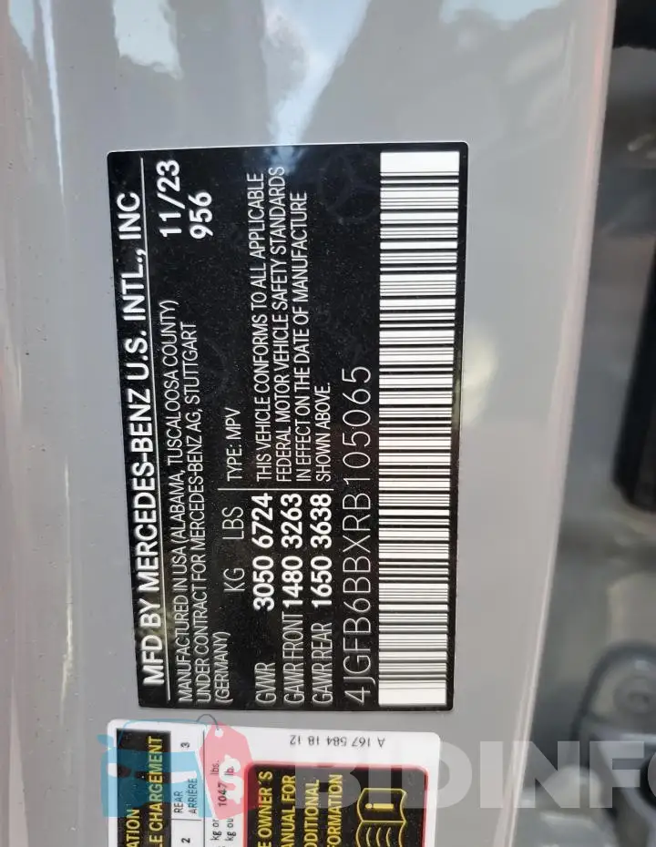 4JGFB6BBXRB105065 Photo# 14