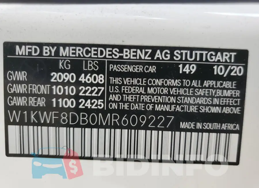 W1KWF8DB0MR609227 Photo# 13