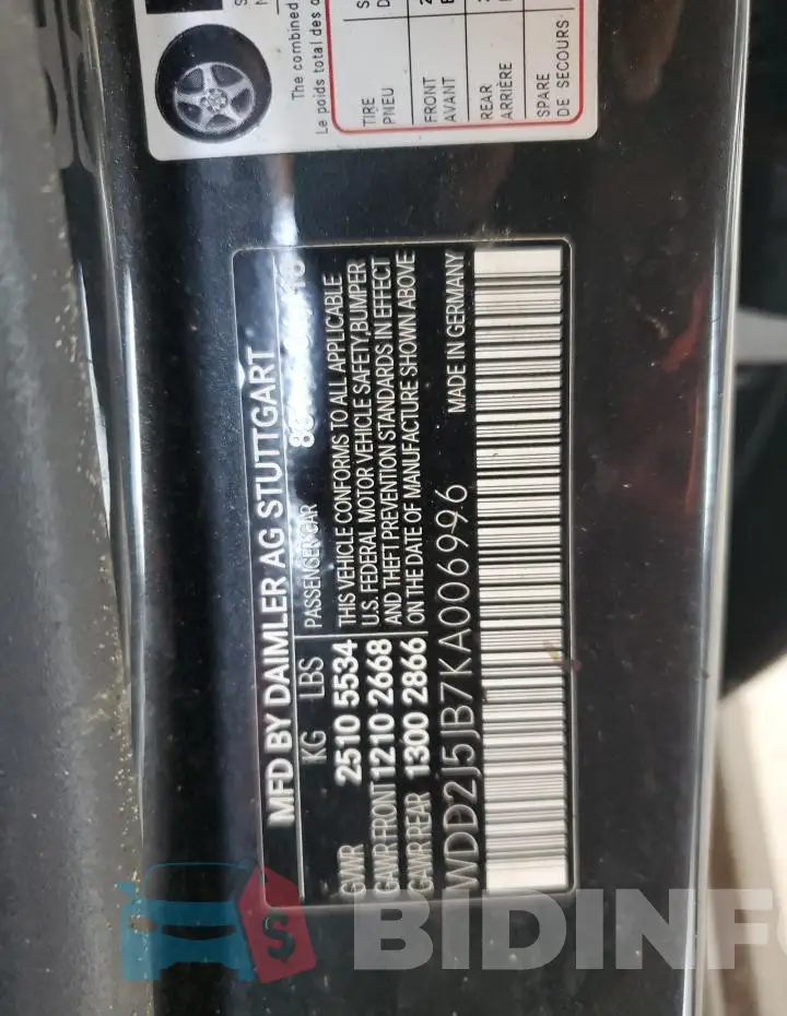 WDD2J5JB7KA006996 Photo# 12