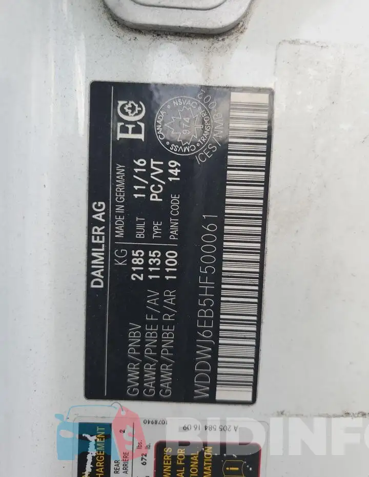 WDDWJ6EB5HF500061 Photo# 12