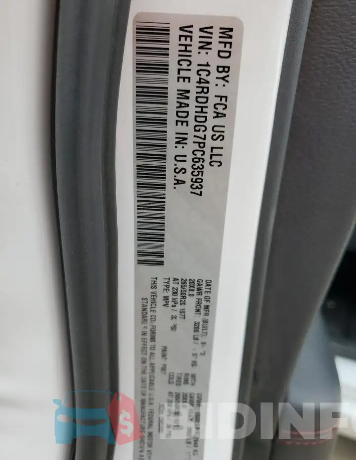 1C4RDHDG7PC635937 Photo# 13