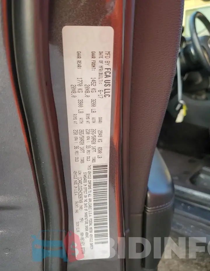 1C4RDJDG2HC928749 Photo# 13