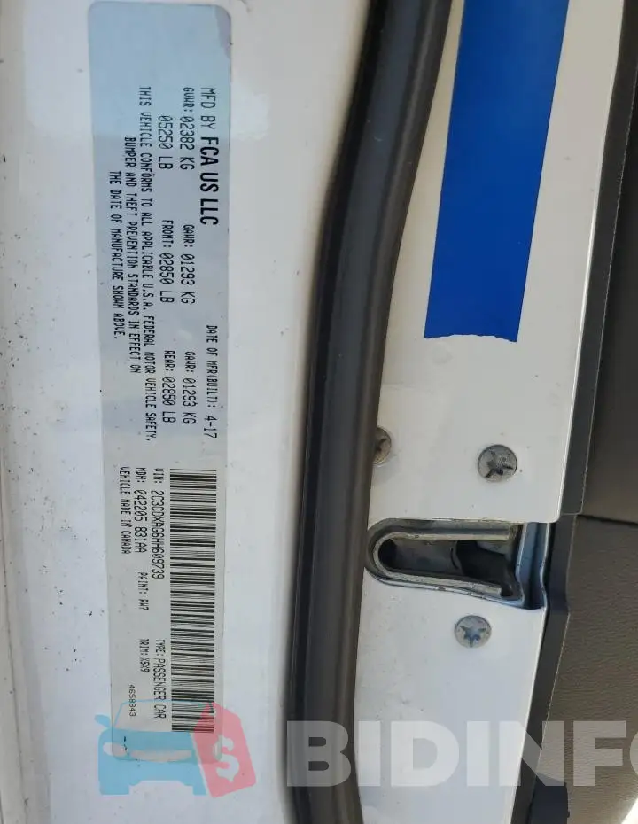 2C3CDXAG6HH609739 Photo# 12