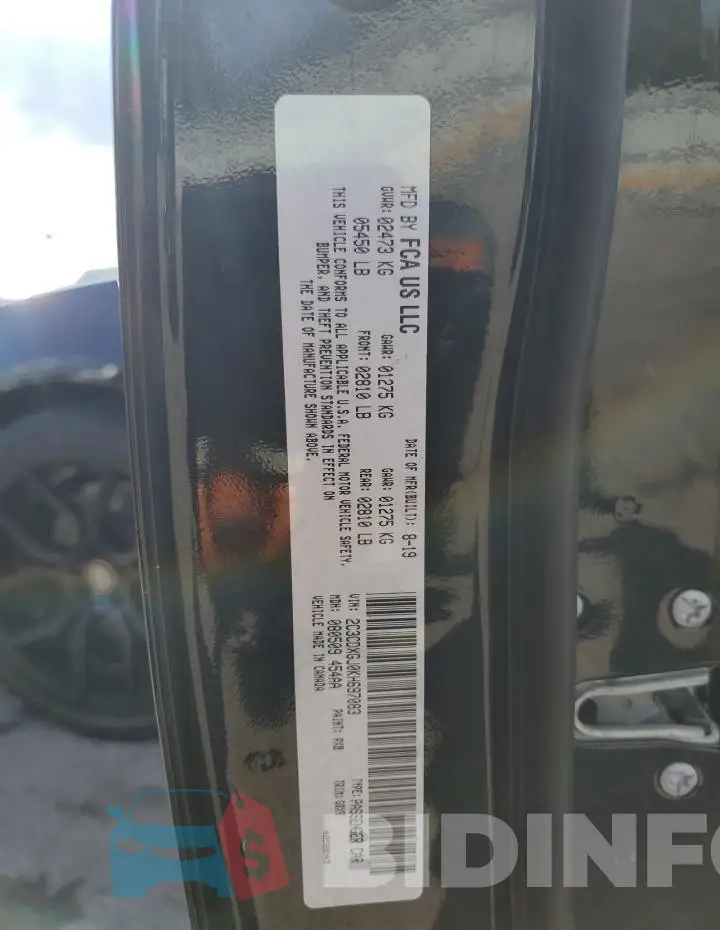 2C3CDXGJ0KH697083 Photo# 12