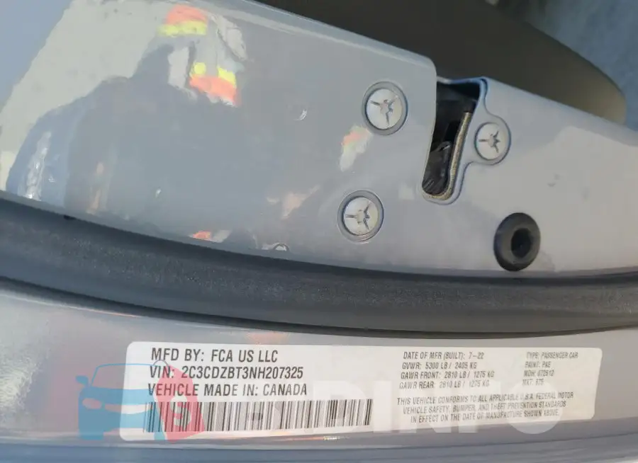 2C3CDZBT3NH207325 Photo# 12