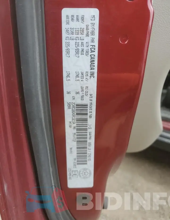 2C4RDGBGXGR132164 Photo# 13