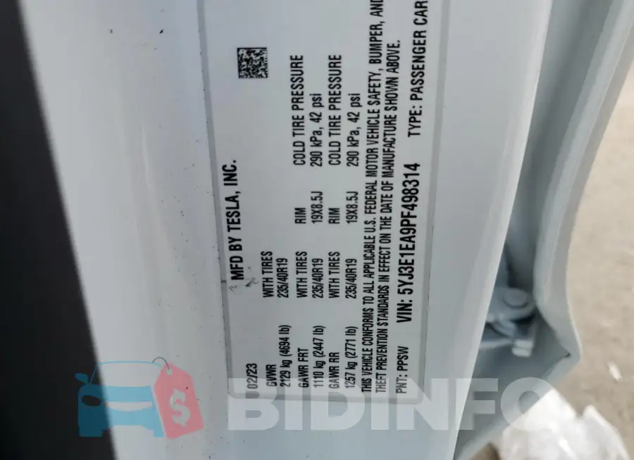 5YJ3E1EA9PF498314 Photo# 13