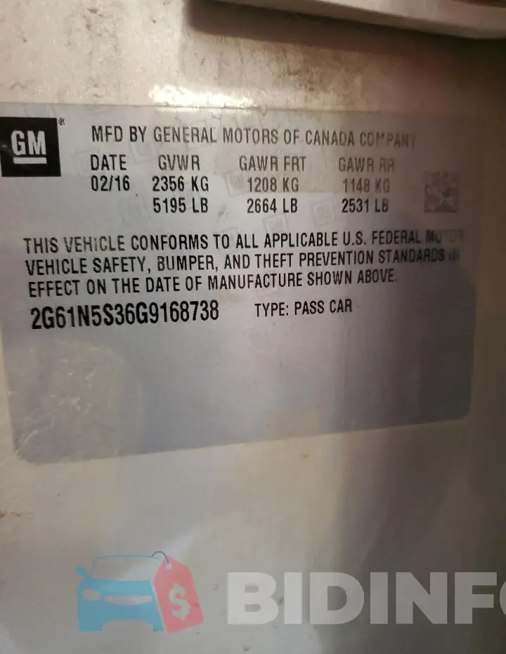 2G61N5S36G9168738 Photo# 12