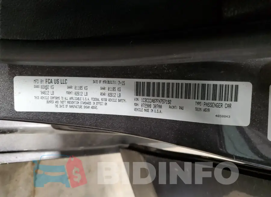 1C3CCCAB7FN757192 Photo# 12