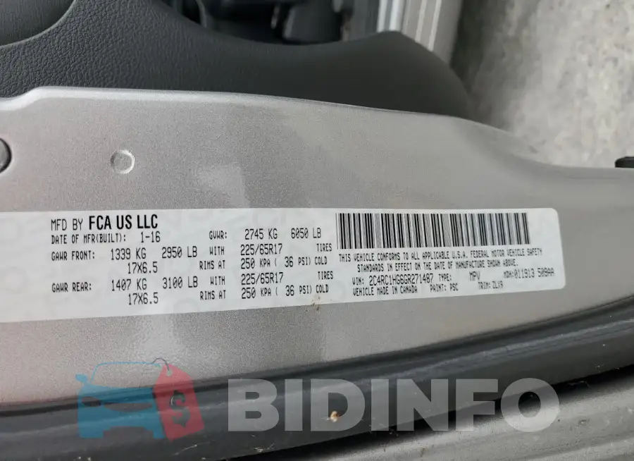 2C4RC1HG6GR271487 Photo# 13
