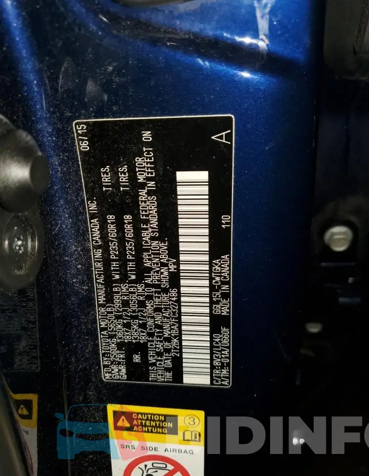 2T2BK1BA7FC327486 Photo# 13