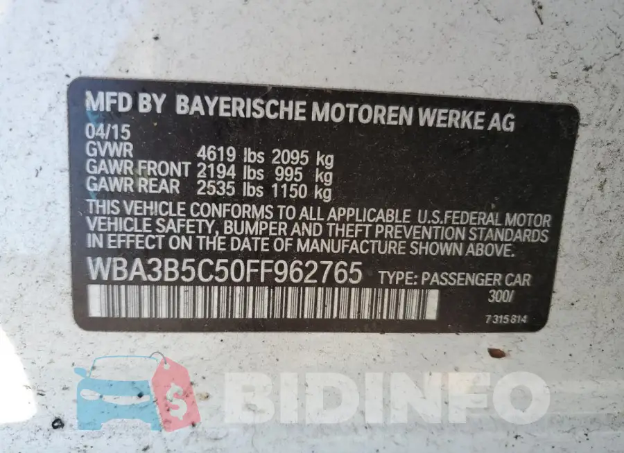 WBA3B5C50FF962765 Photo# 12