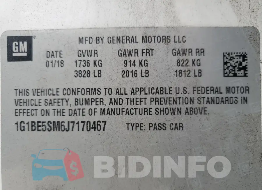 1G1BE5SM6J7170467 Photo# 12