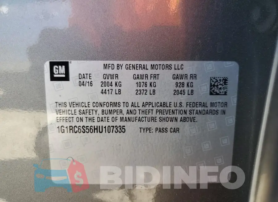 1G1RC6S56HU107335 Photo# 12