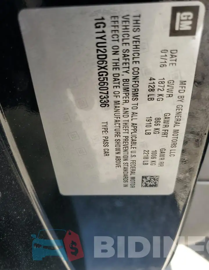 1G1YU2D6XG5607336 Photo# 12