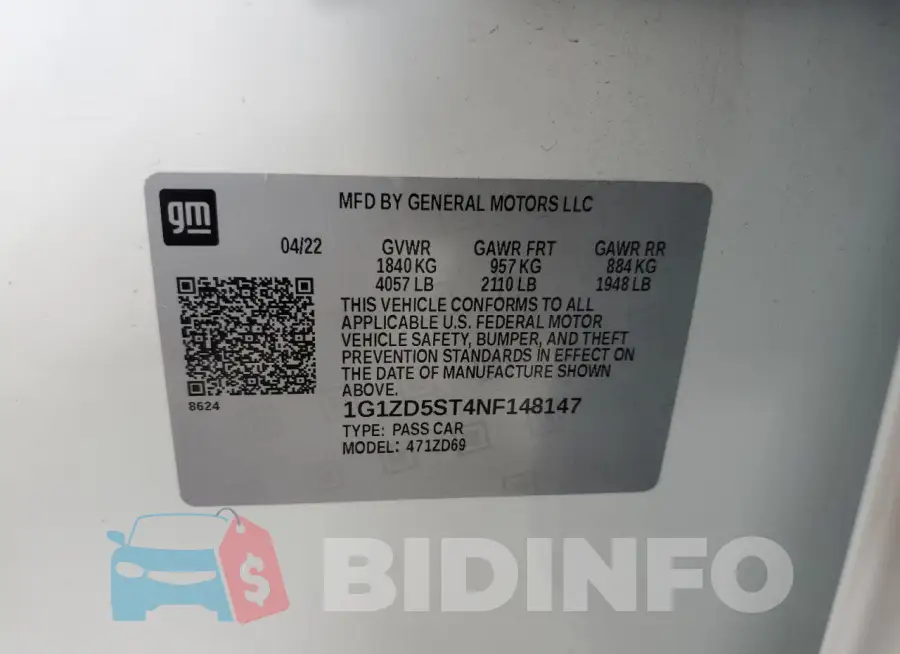 1G1ZD5ST4NF148147 Photo# 12