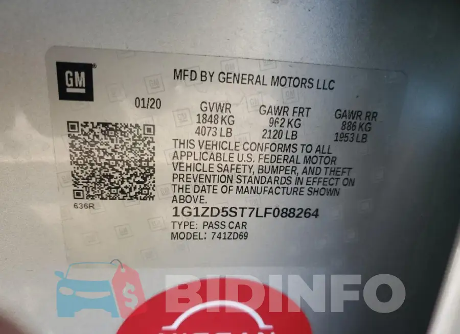 1G1ZD5ST7LF088264 Photo# 13