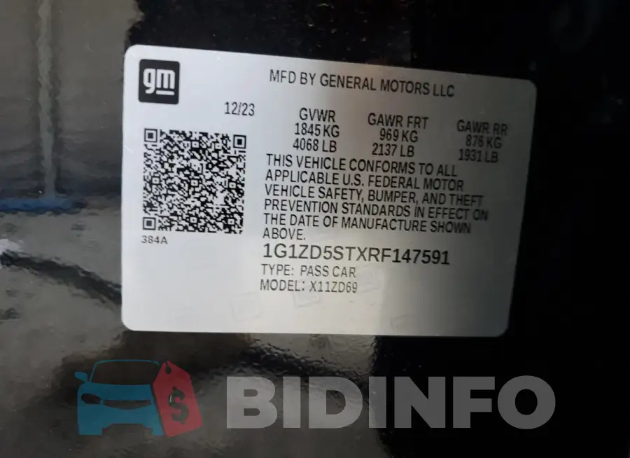 1G1ZD5STXRF147591 Photo# 13