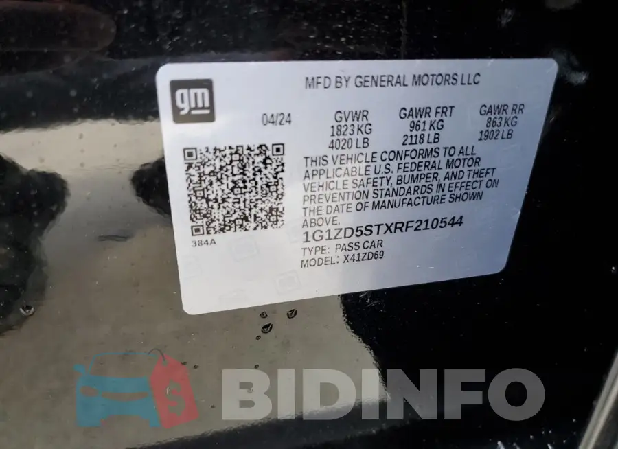1G1ZD5STXRF210544 Photo# 12