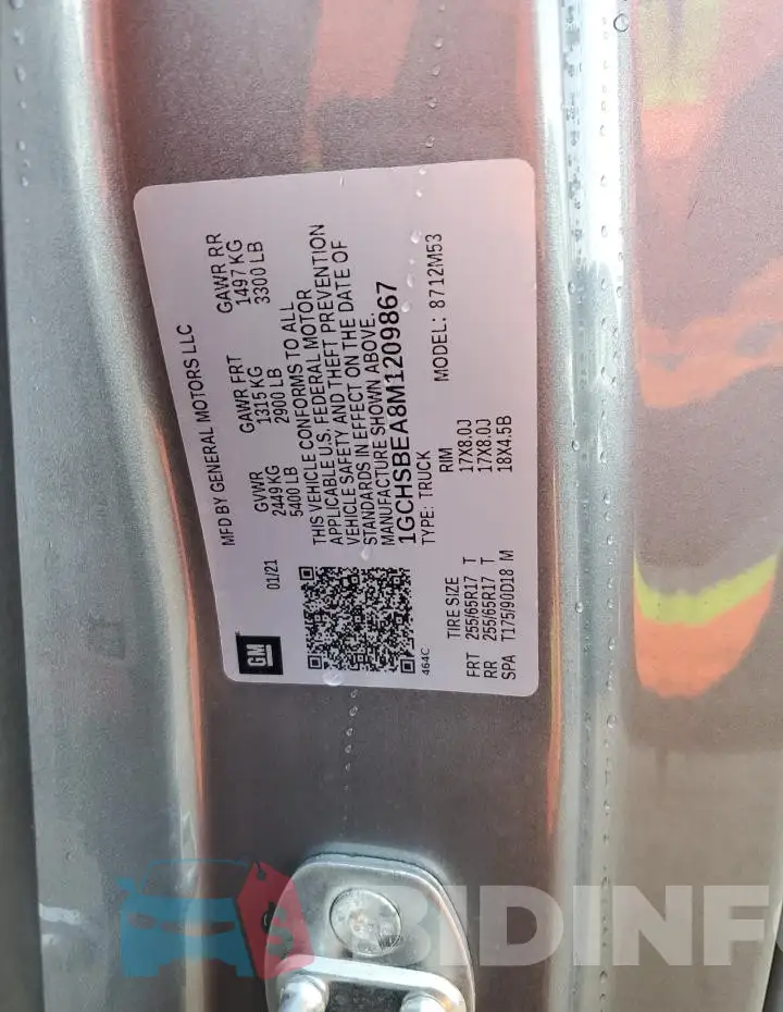 1GCHSBEA8M1209867 Photo# 13