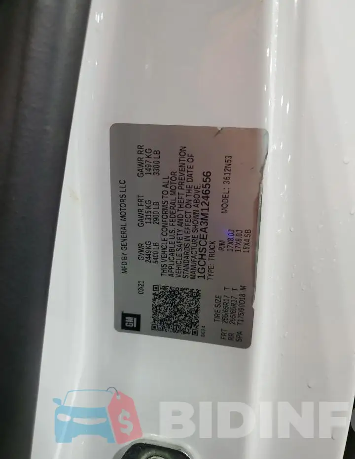 1GCHSCEA3M1246556 Photo# 12