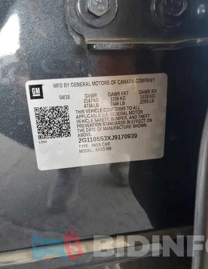 2G1105S3XJ9170939 Photo# 12