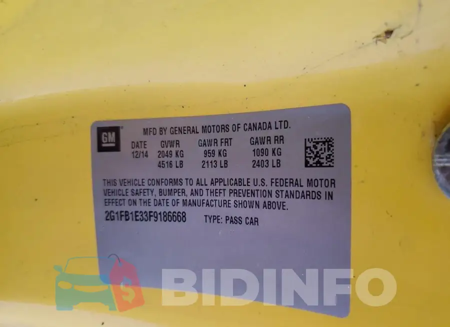 2G1FB1E33F9186668 Photo# 12