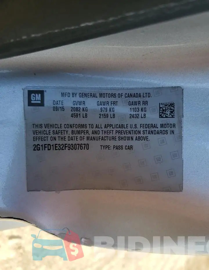 2G1FD1E32F9307670 Photo# 10