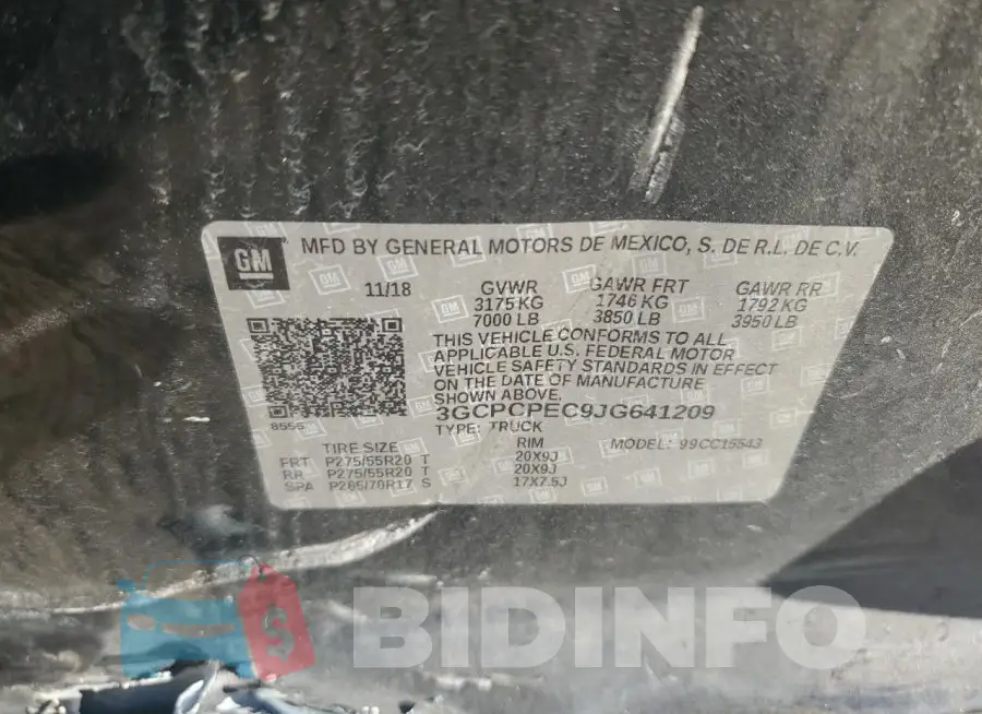 3GCPCPEC9JG641209 Photo# 12